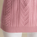 El último diseño superior de la moda 2017 sobredimensiona espesa el suéter rosado de la cachemira del cuello redondo